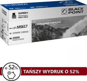 Toner Black Point LBPLMS617 Black Zamiennik 51B0XA0 (BLLMX617BKBW) 1