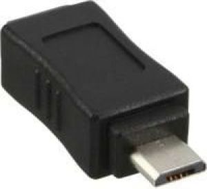 Adapter USB InLine microUSB - miniUSB Czarny  (31602) 1