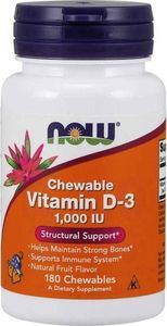 NOW Foods Now Foods Vitamin D-3 1000 IU 180 caps Chews 1