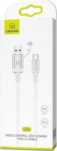 Kabel USB Usams USB-C 1m. 2A biały/white SJ287USB02 (US-SJ287) 4