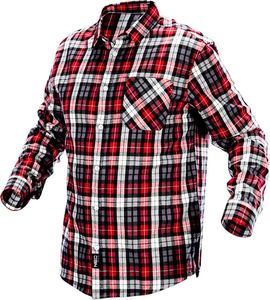 Neo Koszula flanelowa (Koszula flanelowa krata czerwono-czarno-biała, rozmiar L) 1