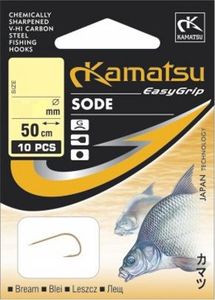Kamatsu Haczyki EasyGrip Kamatsu z przyponem 10szt rozm 2 Sode 520110102 1