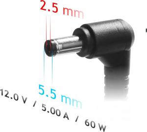 Zasilacz do laptopa Akyga 60 W, 2.5 mm, 5 A, 12 V (AK-ND-30) 3