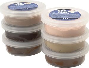 Creativ Company Masa Silk Clay - 6x14g Cieliste i Brązy 2