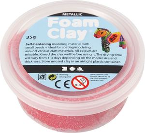 Creativ Company Masa Foam Clay Metaliczna Czerwona 35 g 1