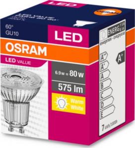 Ledvance Żarówka LED 6,9W VALUE PAR16 80 60° 6,9W/830 GU10 575lm 4
