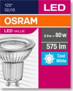 Ledvance Żarówka LED 6,9W VALUE PAR16 80 120° 6,9W/840 GU10 575lm 4