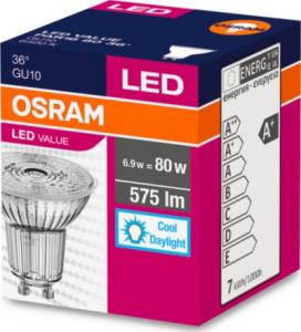Ledvance Żarówka LED 6,9W VALUE PAR16 80 36° 6,9W/865 GU10 575lm 3