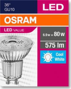 Ledvance Żarówka LED 6,9W VALUE PAR16 80 36° 6,9W/840 GU10 575lm 3