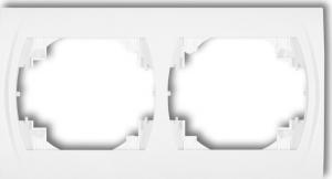 Karlik Logo Ramka pozioma podwójna biały (LRH-2) 1