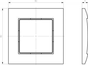 Ospel Aria Ramka pojedyncza czarny metalik (R-1U/33) 2