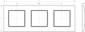 Ospel Aria Ramka potrójna biały (R-3U/00) 2