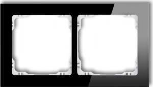 Karlik Ramka Deco podwójna czarny efekt szkła spód: biały (12-0-DRS-2) 1