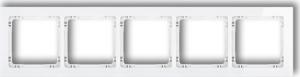 Karlik Ramka Deco pięciokrotna biały efekt szkła spód: biały (0-0-DRS-5) 1