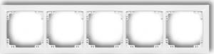 Karlik Ramka Deco Soft uniwersalna pięciokrotna z tworzywa biały (DRSO-5) 1