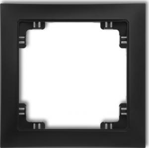 Karlik Ramka Deco Soft uniwersalna pojedyncza z tworzywa czarny mat (12DRSO-1) 1