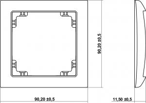 Karlik Ramka Deco Soft uniwersalna pojedyncza z tworzywa grafitowy mat (28DRSO-1) 2