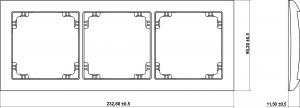 Karlik Ramka Deco Soft uniwersalna potrójna z tworzywa grafitowy (11DRSO-3) 2