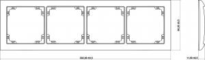 Karlik Ramka uniwersalna poczwórna z tworzywa Deco Soft biały (DRSO-4) 2