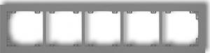 Karlik Deco Ramka uniwersalna pięciokrotna z tworzywa szary mat (27DR-5) 1