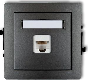 Karlik DECO Gniazda komputerowe pojedyncze 1xRJ45, kat. 5e, 8-stykowy grafitowy 11DGK-1 1