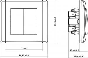 Karlik Łącznik Flexi podwójny schodowy biały (FWP-33) 2