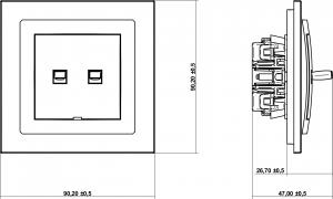 Karlik Łącznik Deco świecznikowy w stylu amerykańskim biały (DWPUS-2) 2