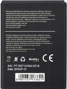 Bateria Blue Star BlueStar Battery Samsung S5660 Gio S5670 Fit S5830 Ace Li-Ion 1600 mAh Analog EB494358VU 2