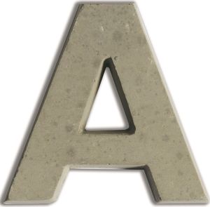 Aladine Litera A z betonu H:5 cm 1