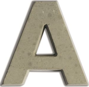 Aladine Litera A z betonu H:7,6 cm 1