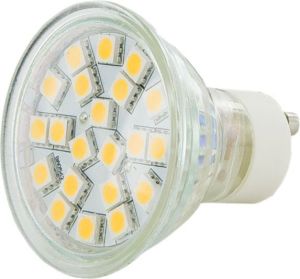Whitenergy Żarówka LED GU10, 21xSMD 5050, 3W, 230V, 200Lm, ciepła biała (08862) 1