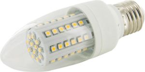 Whitenergy Żarówka LED E27, 60xSMD, C35, 3.5W, 230V, ciepła biała, transparentna (8860) 1