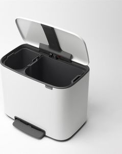 Kosz na śmieci Brabantia do segregacji na pedał biały (121142) 4