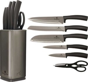 Berlinger Haus Zestaw noży 7 częściowy na stojaku Metallic Line Carbon Edition BH/2403 1