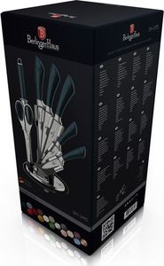 Berlinger Haus Zestaw noży 8 częściowy na stojaku Metallic Line Aquamarine Edition BH/2415 3