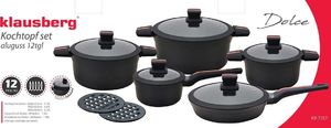 Klausberg Zestaw garnków Dolce 12 elementów czarny (KB-7357) 3
