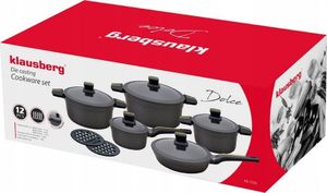 Klausberg Zestaw garnków Dolce 12 elementów szary (KB-7358) 4
