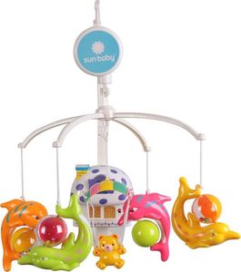 Sun Baby Karuzela do Łóżeczka z Lampką i Plastikowymi Zabawkami 1