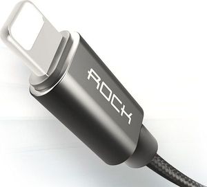 Kabel USB Rock Space USB-A - Lightning 1 m Szary (710) 2