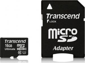 Karta Transcend Ultimate 600x MicroSDHC 16 GB Class 10  (TS16GUSDHC10U1) 1