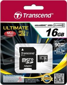 Karta Transcend Ultimate 600x MicroSDHC 16 GB Class 10  (TS16GUSDHC10U1) 2