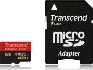 Karta Transcend Ultimate 600x MicroSDHC 8 GB Class 10  (TS8GUSDHC10U1) 1