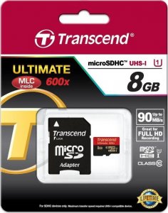 Karta Transcend Ultimate 600x MicroSDHC 8 GB Class 10  (TS8GUSDHC10U1) 2