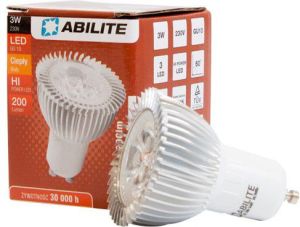 Abilite Żarówka LED |GU10 |3X1W |3W |230V |200Lm |ciepła biała |(spotlight) (5901583541780) 1