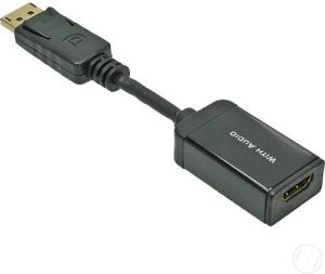 Kabel InLine DisplayPort - HDMI 0.15m czarny (17198B) 1