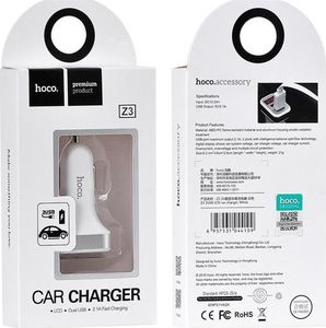 Ładowarka Hoco Z3 2x USB-A 3.1 A  (6957531044109) 2