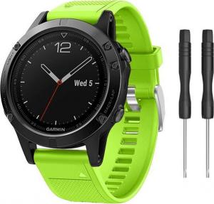 Alogy Gumowy pasek sportowy do Garmin Fenix 5/ 5 Plus Zielony uniwersalny 2