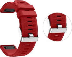 Alogy Gumowy pasek sportowy Alogy do Garmin Fenix 5/ 5 Plus czerwony uniwersalny 3