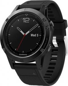Alogy Gumowy pasek sportowy do Garmin Fenix 5/ 5 Plus czarny uniwersalny 2