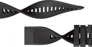 Alogy Gumowy pasek sportowy do Garmin Fenix 5/ 5 Plus czarny uniwersalny 6